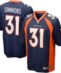 Justin Simmons Denver Broncos Nike Alternate Game Jersey - Navy/Orange
