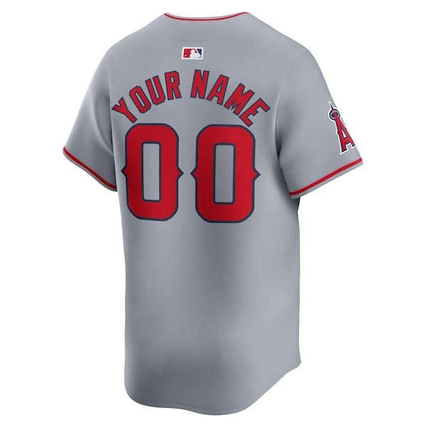 Los Angeles Angels Nike Away Limited Custom Jersey - Gray - Image 3