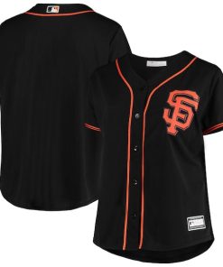 San Francisco Giants Women's Plus Size Sanitized Replica Team Jersey - Black