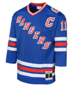 Alternative view of Mark Messier New York Rangers Youth Power Play 2.0 Player Jersey with Captain Patch - Royal
