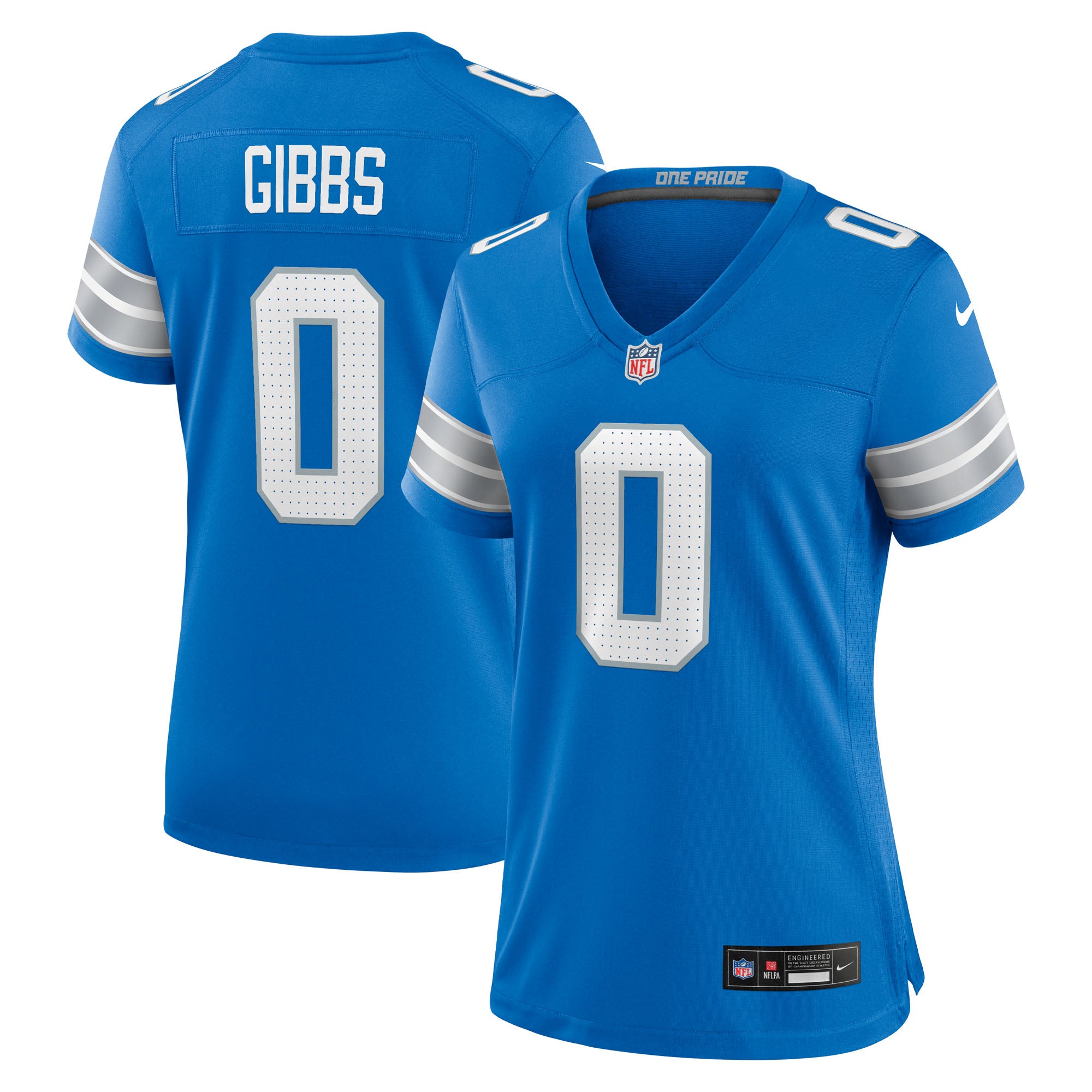 Jahmyr Gibbs Detroit Lions Nike Women's 2nd Alternate Game Player Jersey - Black/Blue - Image 6