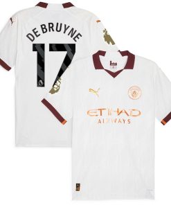 Kevin De Bruyne Manchester City Puma 2023/24 Away Authentic Jersey - White
