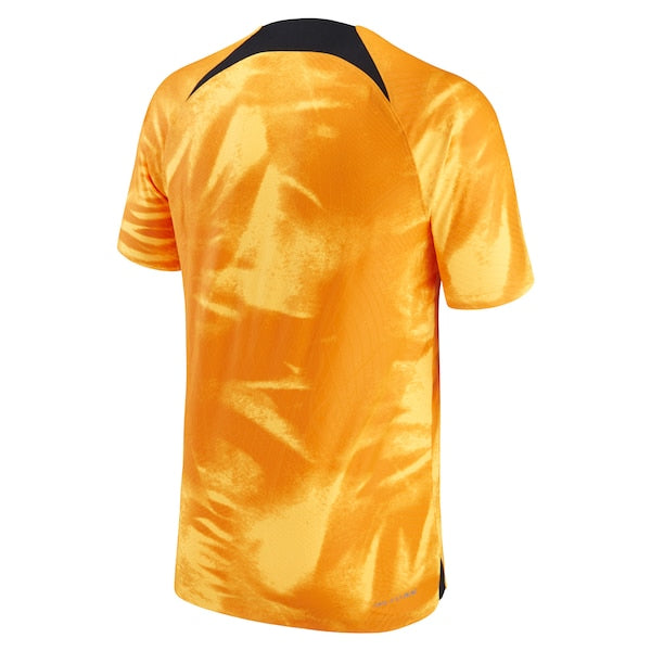 Netherlands National Team Nike 2022/23 Home Vapor Match Authentic Blank Jersey - Orange - Image 3