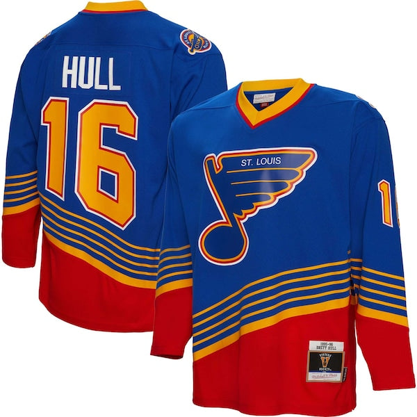 Brett Hull St. Louis Blues 1995/96 Blue Line Player Jersey - Blue