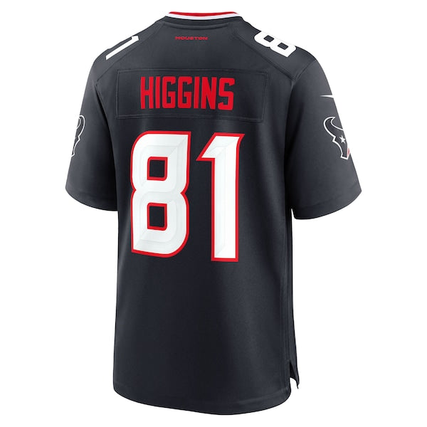 Jayden Higgins Houston Texans Nike Game Jersey - Navy - Image 3