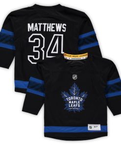 Alternative view of Auston Matthews Toronto Maple Leafs Preschool Alternate Replica Player Jersey - Black/Royal
