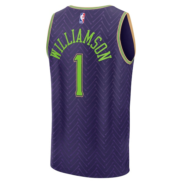 Zion Williamson New Orleans Pelicans 2024/25 Fast Break Player Jersey - City Edition - Purple - Image 3