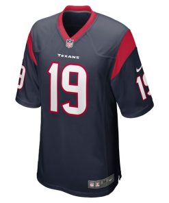 Alternative view of Xavier Hutchinson Houston Texans Nike Team Game Jersey - Navy