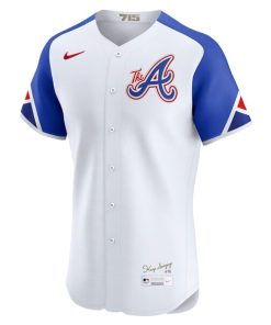 Alternative view of Atlanta Braves Nike City Connect Elite Jersey - White