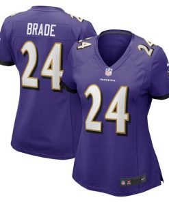 Beau Brade Baltimore Ravens Nike Women's  Game Jersey -  Purple