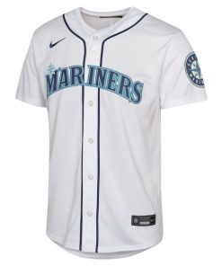 Alternative view of Julio Rodr¨ªguez Seattle Mariners Nike Youth Home Limited Jersey?¨C White