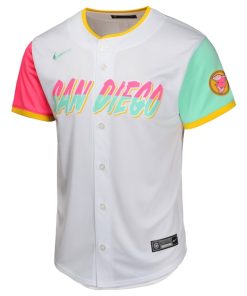 Alternative view of San Diego Padres Nike Youth City Connect Limited Jersey - White