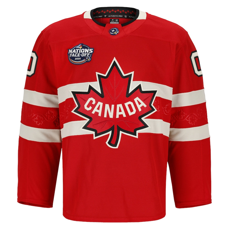 Custom Men's Team Canada 4 Nations Face-Off Premium Jersey 2025 - Red - Image 2
