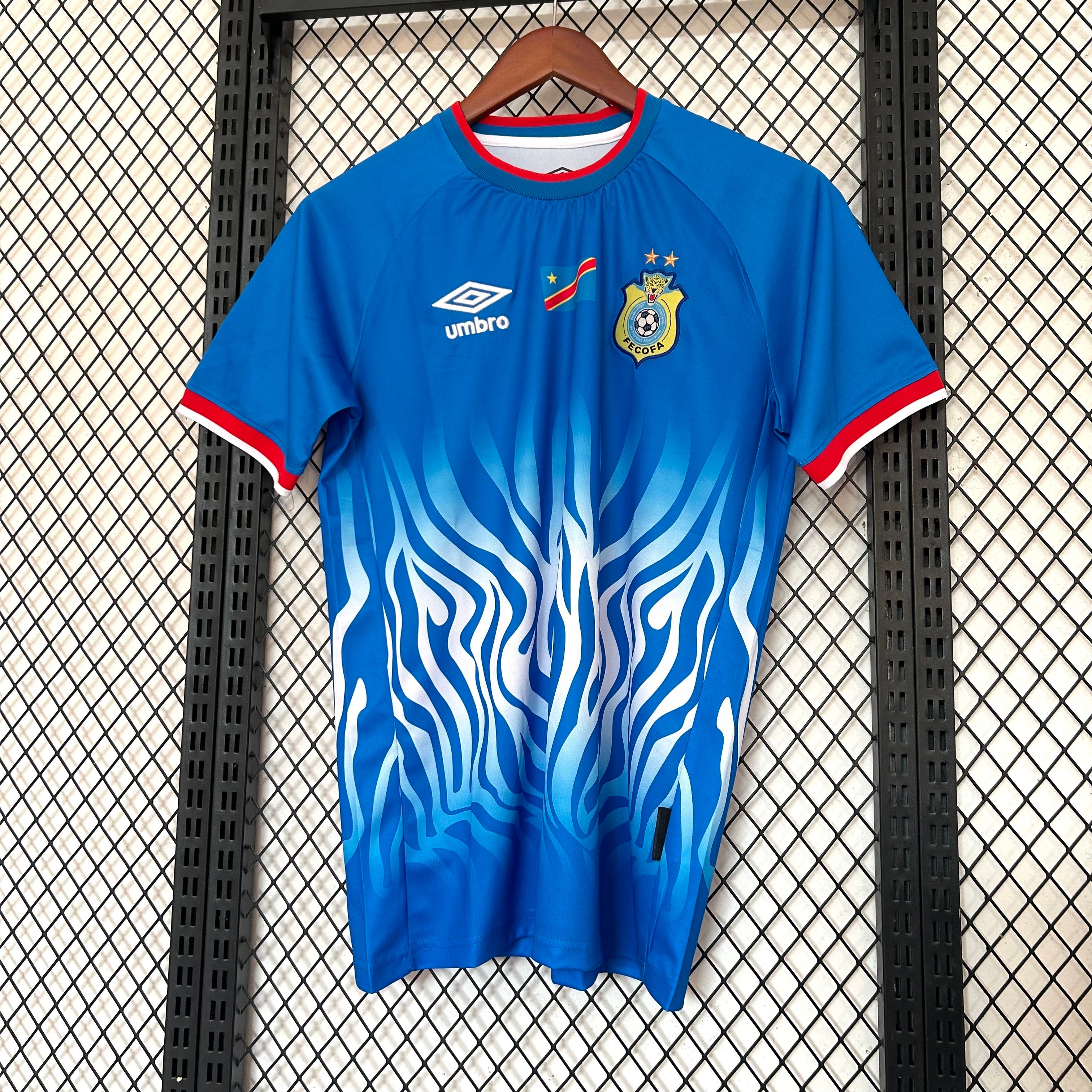 Democratic Republic of the Congo National Team Umbro 2026 Away Jersey - Blue / White / Red