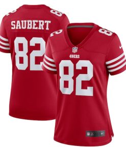 Eric Saubert San Francisco 49ers Nike Women's Team Game Jersey -  Scarlet
