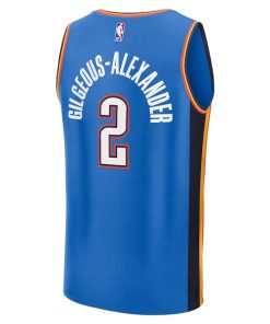 Alternative view of Shai Gilgeous-Alexander Oklahoma City Thunder  Fast Break Replica Player Jersey - Icon Edition - Blue