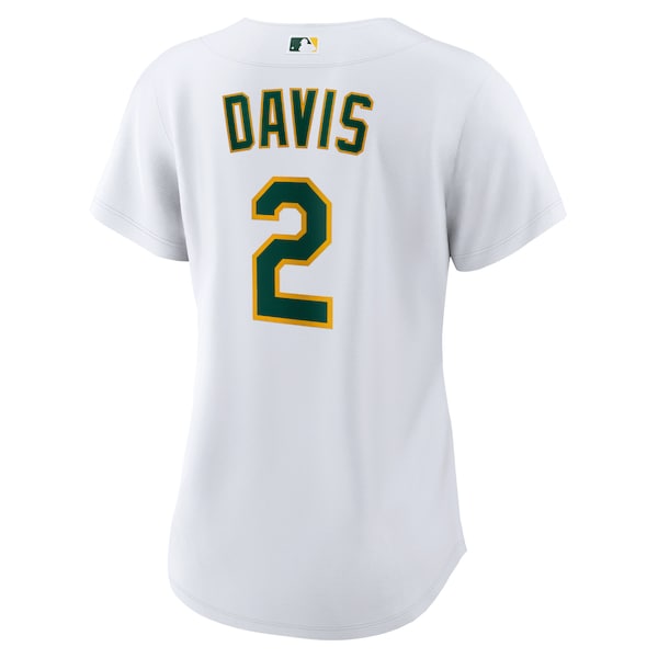 Khris Davis Oakland Athletics Nike Women's Home Replica Player Jersey - White/Green - Image 4