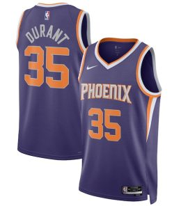 Alternative view of Kevin Durant Phoenix Suns Nike Unisex Swingman Jersey - Icon Edition - Purple/White