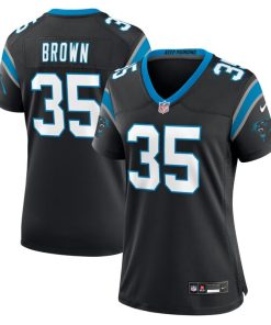 Alternative view of Anthony Brown Carolina Panthers Nike Women's  Game Jersey -  Black