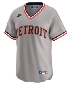 Alternative view of Detroit Tigers Nike Throwback Cooperstown Collection Limited Jersey - Gray
