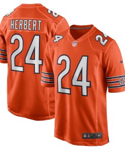 Alternative view of Khalil Herbert Chicago Bears Nike Game Jersey - Navy/Orange