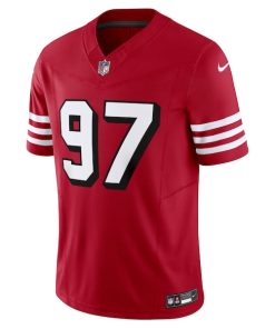 Alternative view of Nick Bosa San Francisco 49ers Nike Vapor F.U.S.E. Limited Jersey - Scarlet