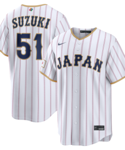 Seiya Suzuki Japan Baseball Nike 2026 World Baseball Classic Home Stadium Jersey - White/Navy