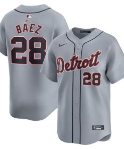 Javier Baez Detroit Tigers Nike Road Limited Player Jersey?¨C Gray