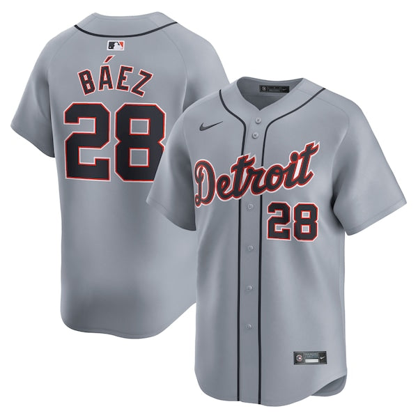 Javier Baez Detroit Tigers Nike Road Limited Player Jersey?ยจC Gray