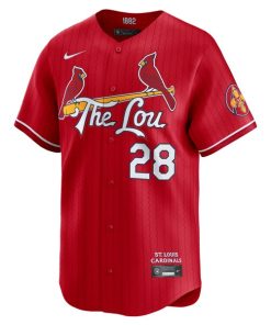 Alternative view of Nolan Arenado St. Louis Cardinals Nike City Connect Limited Jersey - Red