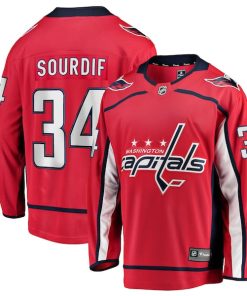 Justin Sourdif Washington Capitals  Home Breakaway Jersey - Red