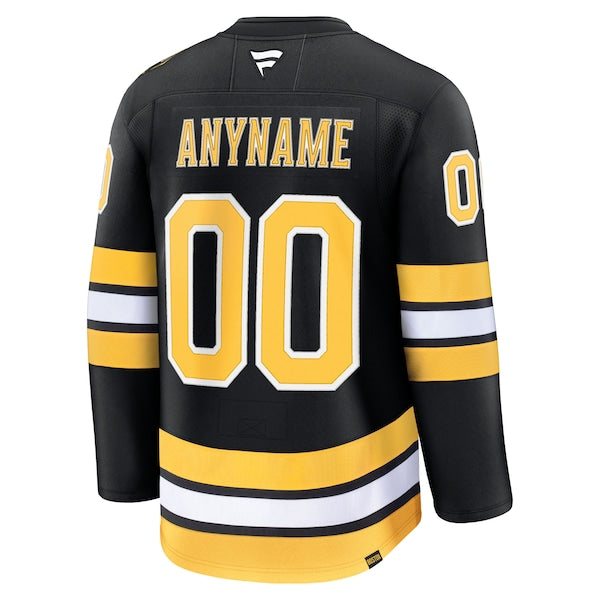 Boston Bruins Home Premium Custom Jersey - Black/White - Image 4
