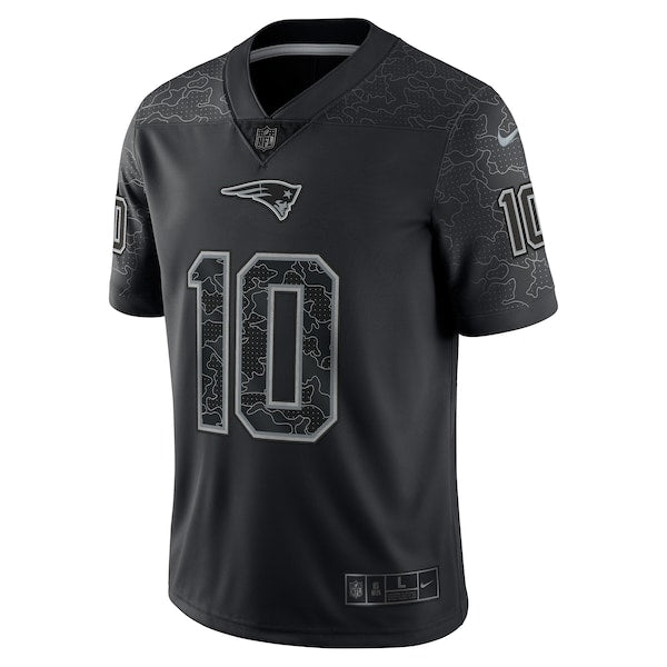 Mac Jones New England Patriots Nike RFLCTV Limited Jersey - Black - Image 3