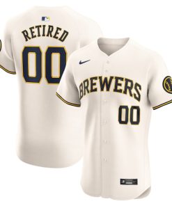 Milwaukee Brewers Nike Home Elite Pick-A-Player Retired Roster Jersey - Cream