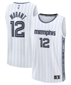Ja Morant Memphis Grizzlies  Youth 2025/26 City Edition Fast Break Jersey - White