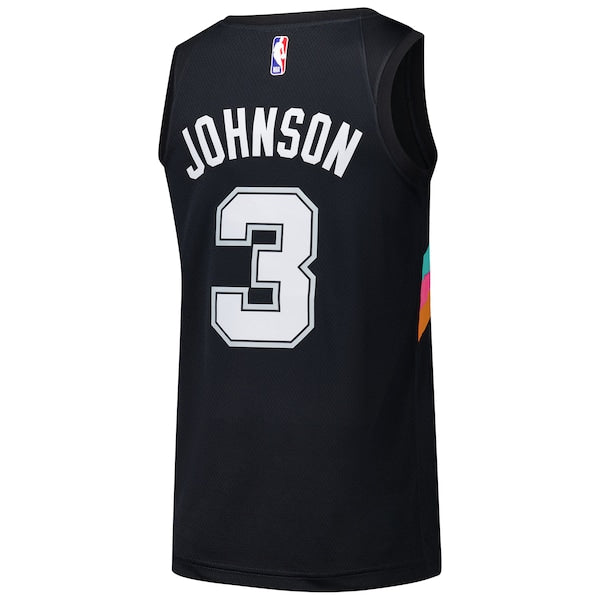 Keldon Johnson San Antonio Spurs Nike Swingman Player Jersey - City Edition - Black - Image 4