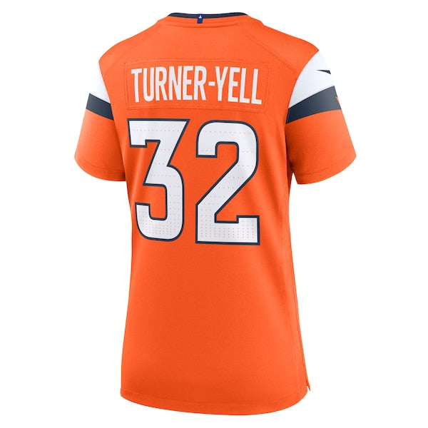 Delarrin Turner-Yell Denver Broncos Nike Women's Team Game Jersey - Orange - Image 4