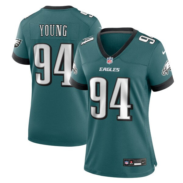 Byron Young Philadelphia Eagles Nike Women's Team Game Jersey - Midnight Green - Image 2