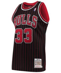 Alternative view of Scottie Pippen Chicago Bulls 1995/96 Hardwood Classics Authentic Jersey - Black
