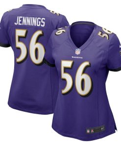 Deion Jennings Baltimore Ravens Nike Women's  Game Jersey -  Purple