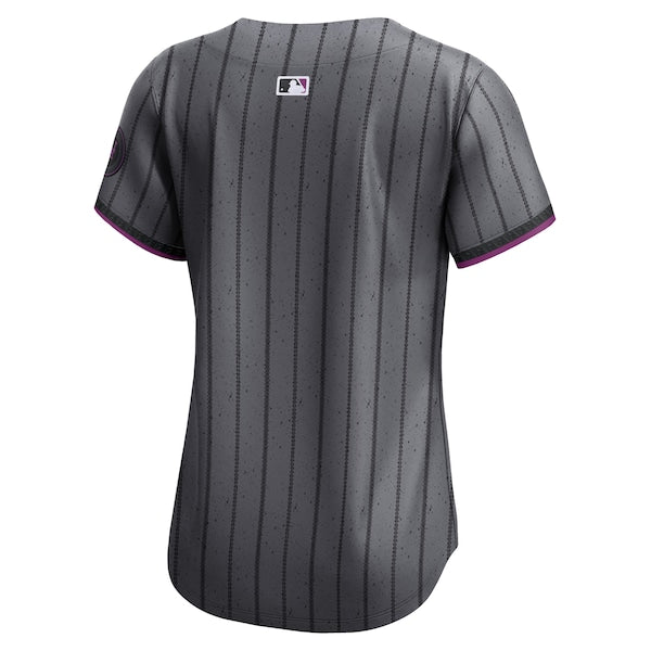 New York Mets Nike Women's 2024 City Connect Limited Player Jersey - Graphite - Image 3