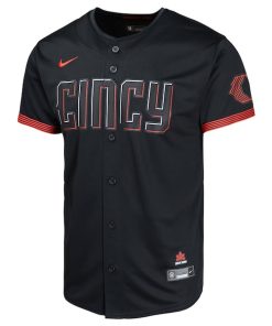 Alternative view of Ken Griffey Jr. Cincinnati Reds Nike Youth City Connect Limited Player Jersey - Black
