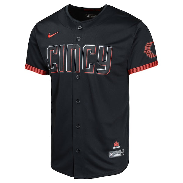 Ken Griffey Jr. Cincinnati Reds Nike Youth City Connect Limited Player Jersey - Black - Image 2