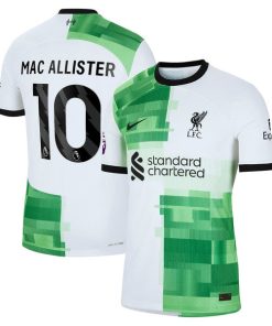 Alternative view of Alexis Mac Allister Liverpool Nike 2023/24 Away Authentic Player Jersey - White/Red
