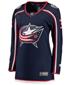Alternative view of Charlie Coyle Columbus Blue Jackets  Women's Home Breakaway Jersey - Navy