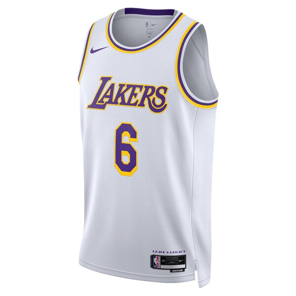 LeBron James Los Angeles Lakers Nike Unisex Swingman Jersey - Association Edition - White - Image 2