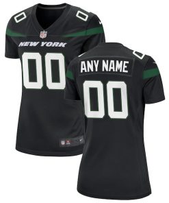 New York Jets Nike Women's Alternate Custom Game Jersey - Stealth Black