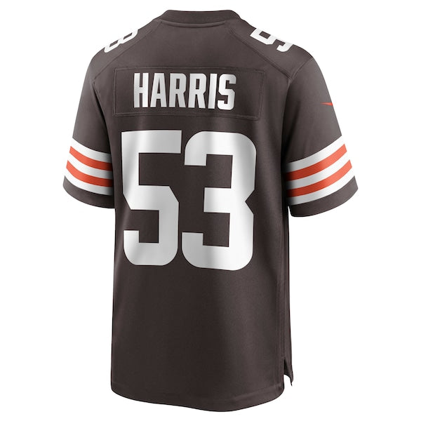 Nick Harris Cleveland Browns Nike Game Jersey - Brown - Image 3