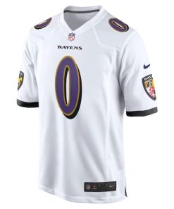 Alternative view of Roquan Smith Baltimore Ravens Nike  Game Jersey - White