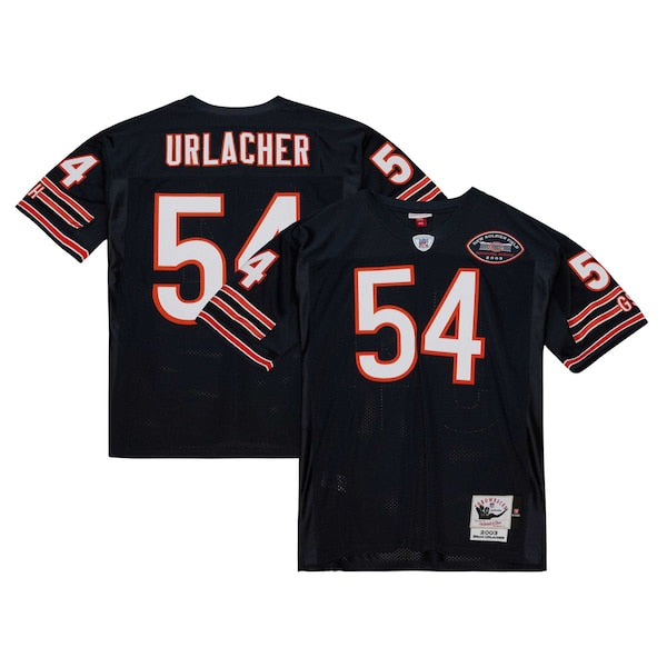 Brian Urlacher Chicago Bears 2003 Authentic Throwback Retired Player Jersey - Navy - Image 2